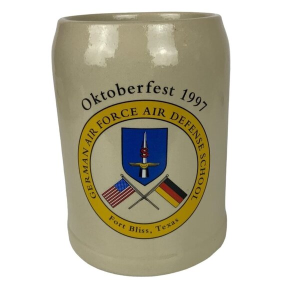 Fort Bliss TX Oktoberfest 1997 Beer Stein .5L German Air Force Defense School - Picture 1 of 7